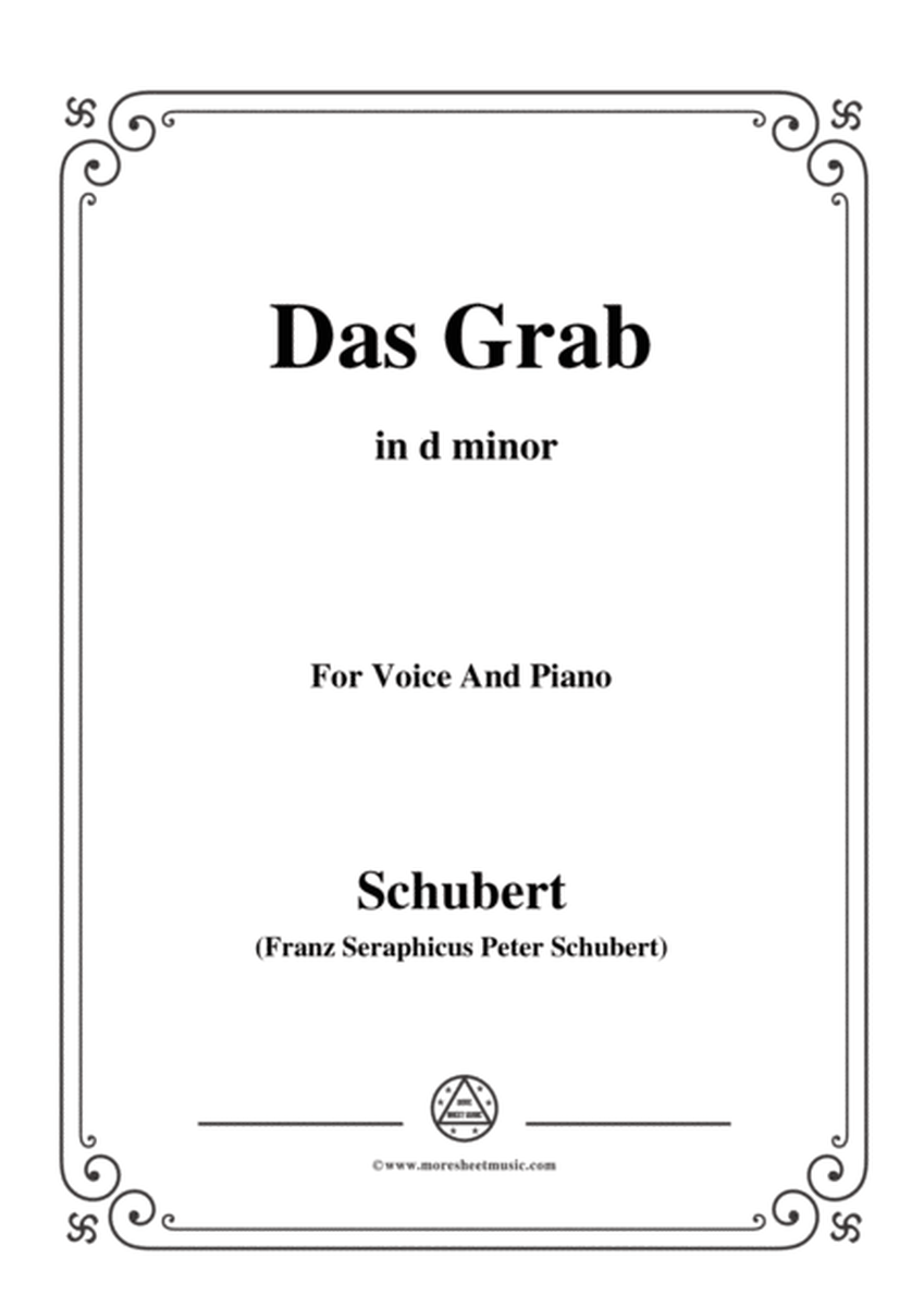 Schubert-Das Grab,in d minor,for Voice and Piano image number null