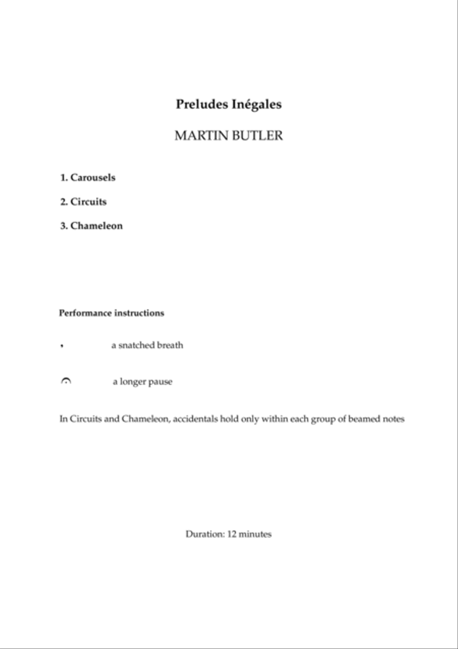 Preludes Inégales Piano Solo scores gallery preview page 2
