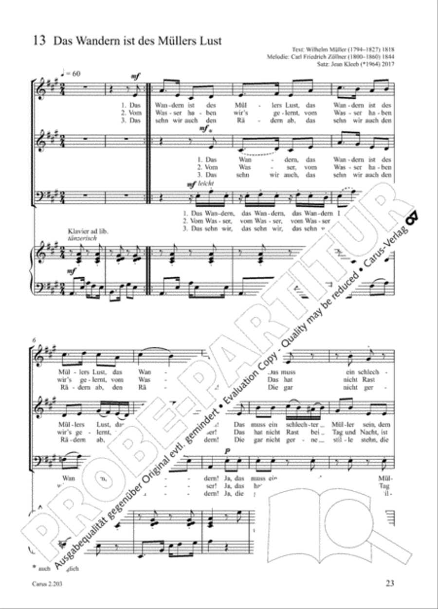 Loreley. Folk songs for choir (Loreley. Volkslieder fur Chor) Choir scores gallery preview page 30