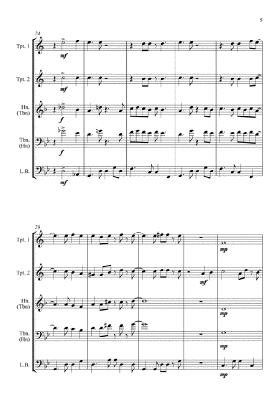 Mas Que Nada Mas Que Nada Brass Quartet scores gallery preview page 5