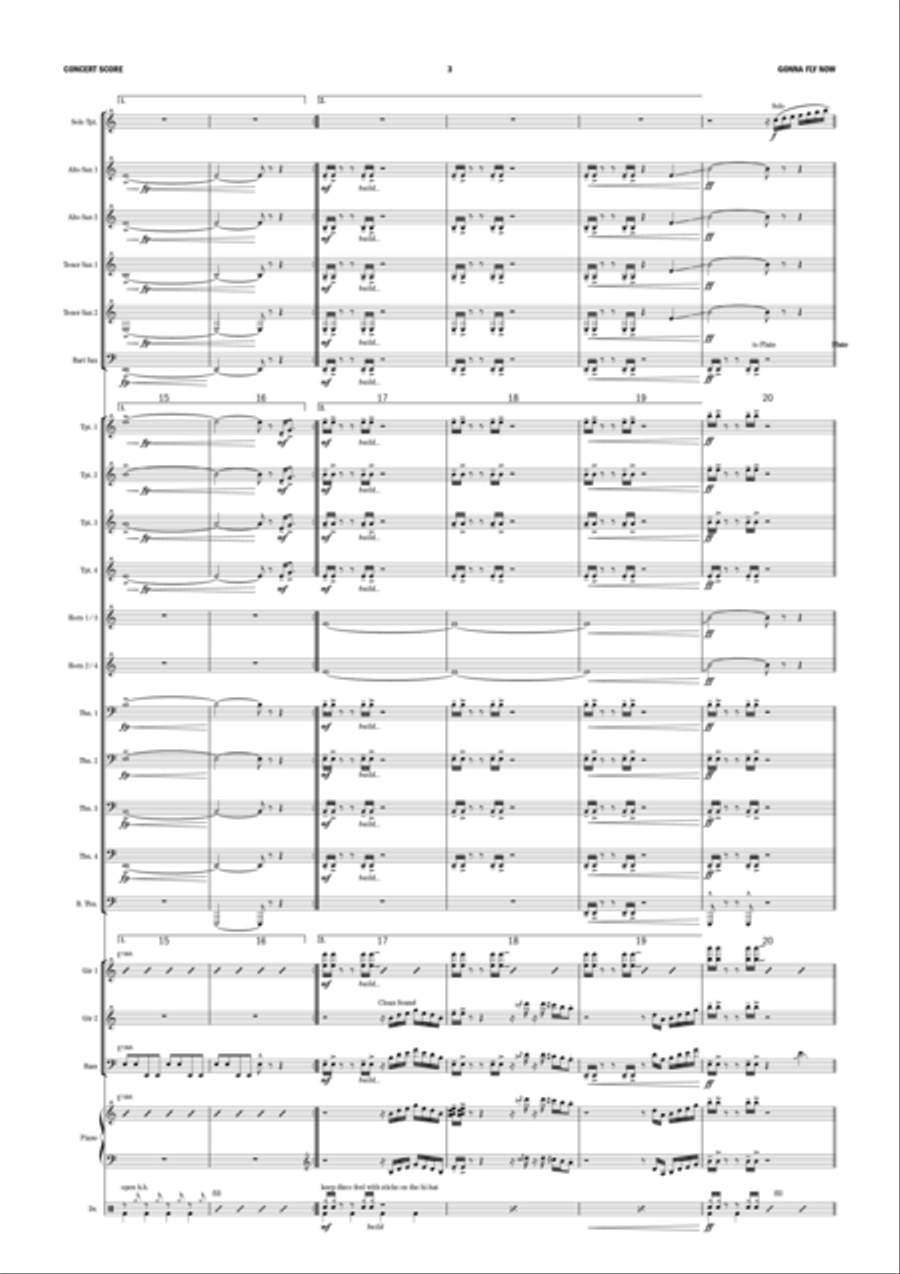 Gonna Fly Now Jazz Ensemble scores gallery preview page 3