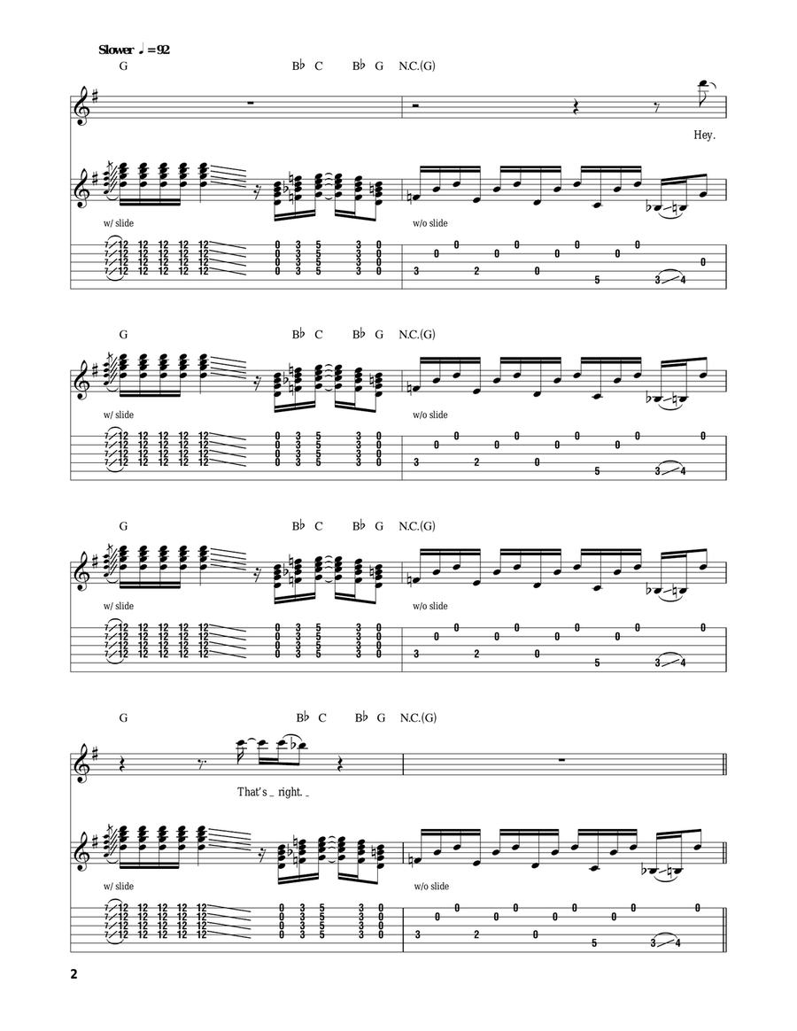 Travelling Riverside Blues Electric Guitar scores gallery preview page 2