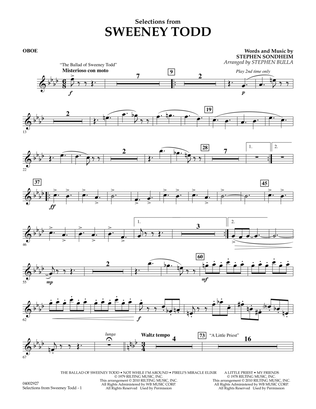 Selections from Sweeney Todd (arr. Stephen Bulla) - Oboe