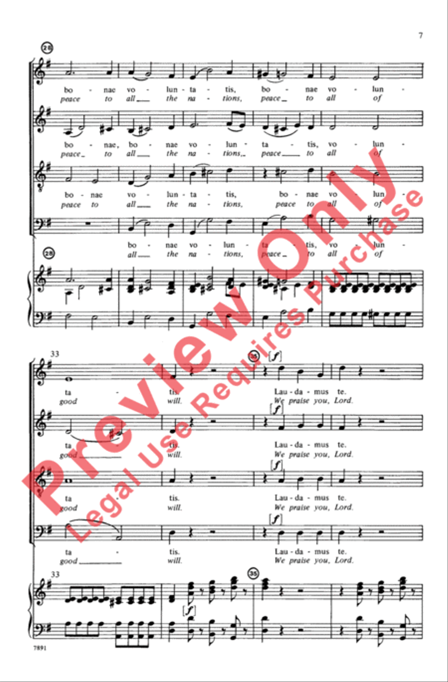 Gloria 4-Part scores gallery preview page 7