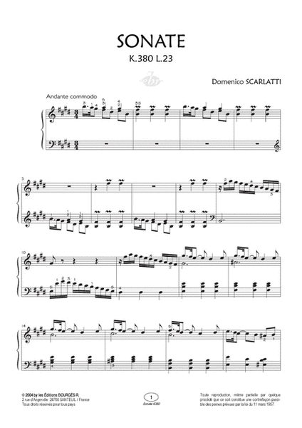 Sonate K.380 L.23 (Collection Anacrouse)