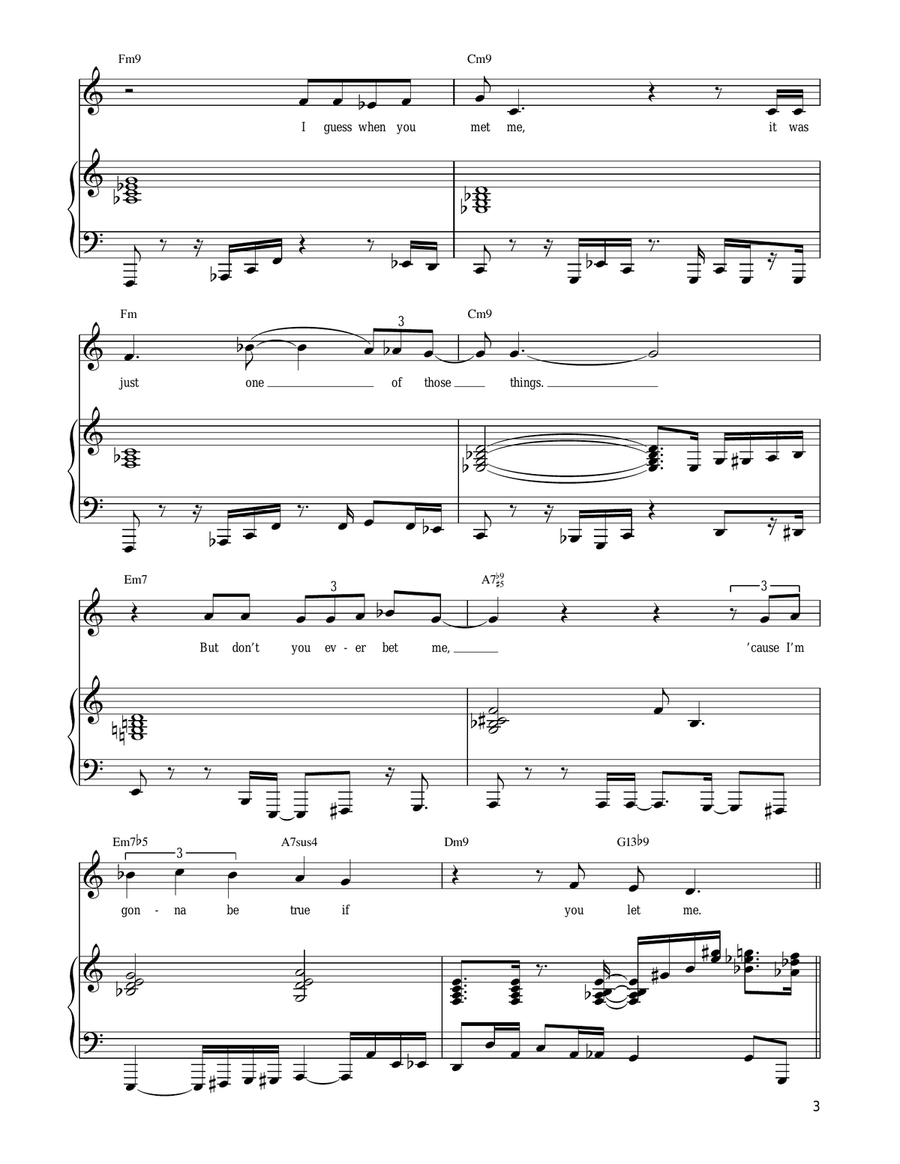 Come Rain Or Come Shine Piano, Vocal, Guitar scores gallery preview page 3