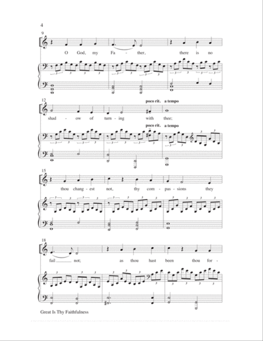 Great Is Thy Faithfulness 4-Part scores gallery preview page 4