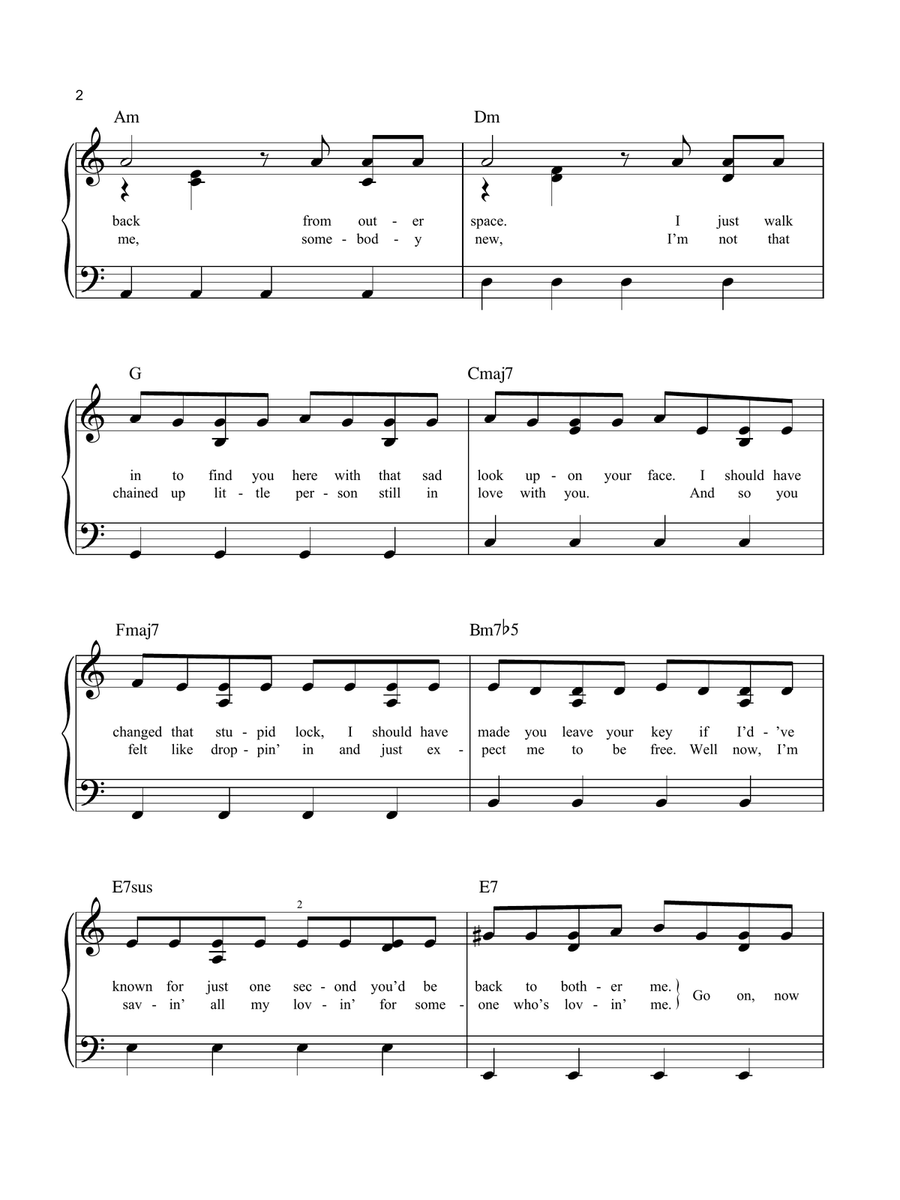 I Will Survive Easy Piano scores gallery preview page 2