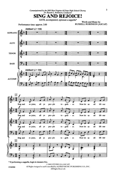 Sing And Rejoice - SATB image number null