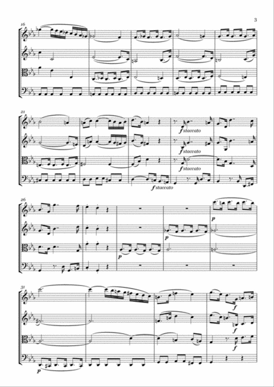 W. A. Mozart - Adagio and Fugue c-moll KV 546 for Strings - score and parts image number null