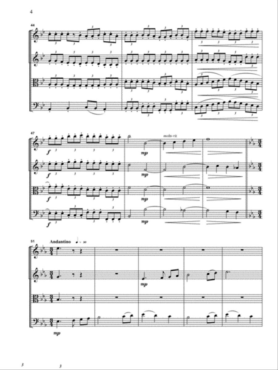 The Christmas Quartet: 15 Carols for String Quartet / String Orchestra String Quartet scores gallery preview page 4