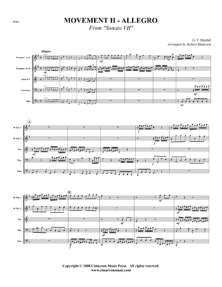 Book cover for Allegro from Sonata VII