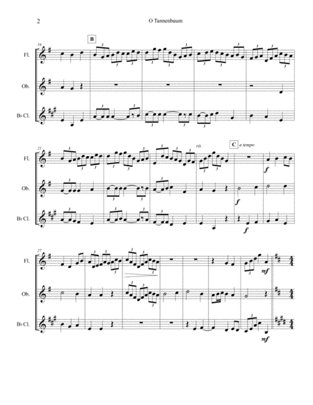 O Tannenbaum (Flute, Oboe, Clarinet) image number null