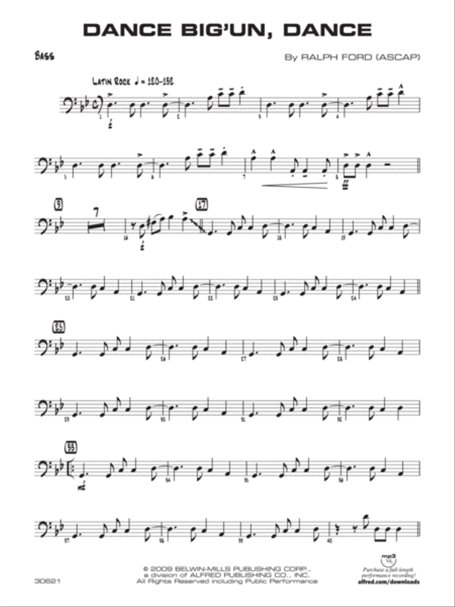 Dance Big'un Dance: String Bass Jazz Ensemble scores gallery preview page 1