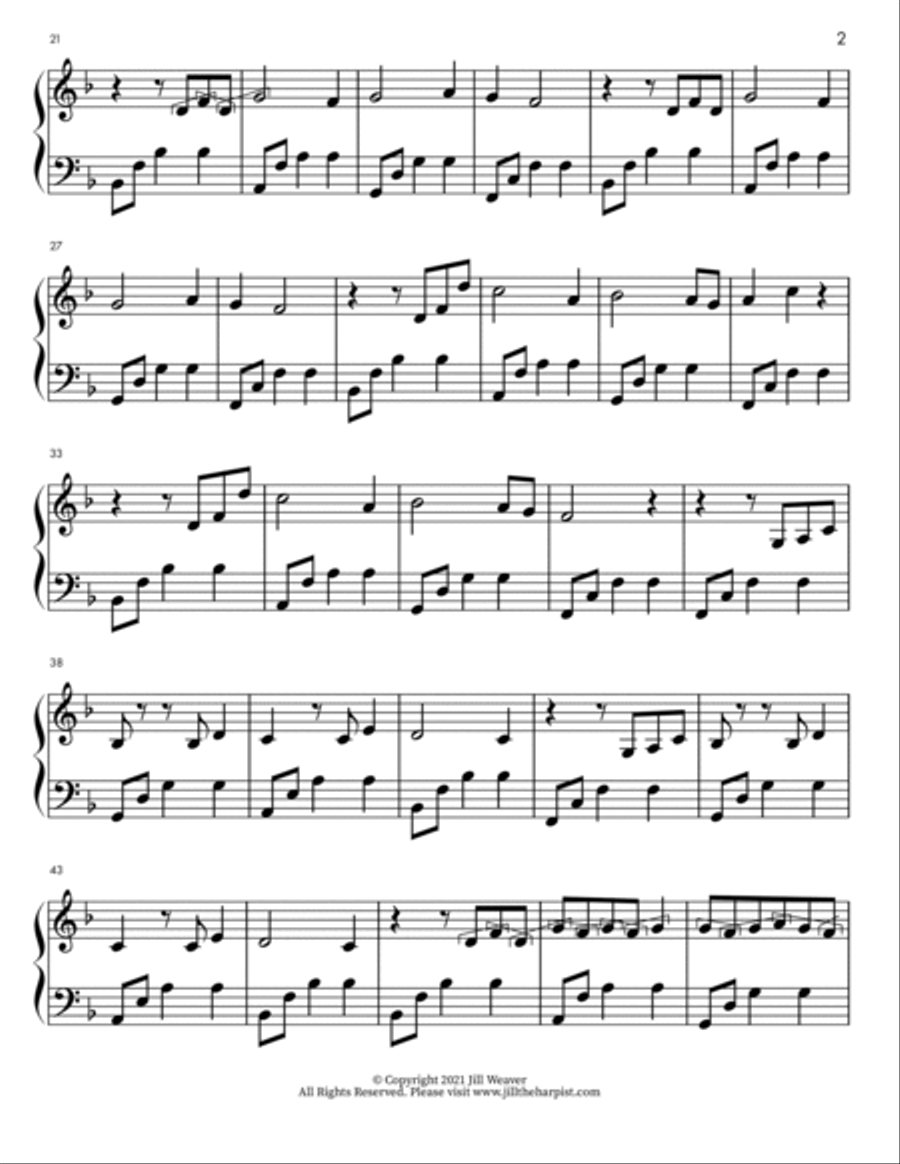 Snowflake Lullaby Harp scores gallery preview page 2