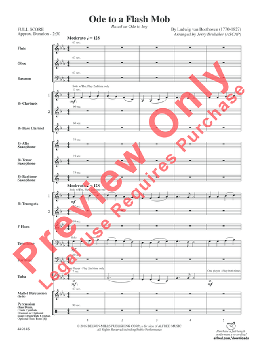 Ode to a Flash Mob Ode to a Flash Mob Concert Band scores gallery preview page 3
