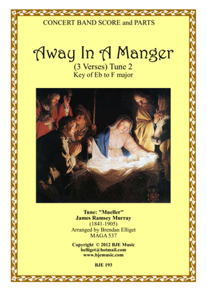 Book cover for Away In A Manger (Tune 2) - Concert Band Score and Parts PDF
