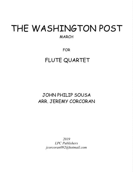 The Washington Post March for Flute Quartet image number null