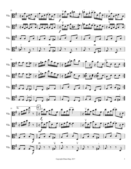 Maple Leaf Rag for Viola Ensemble or Viola Quartet image number null
