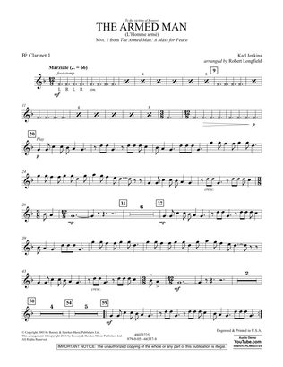 The Armed Man (from A Mass for Peace) (arr. Robert Longfield) - Bb Clarinet 1