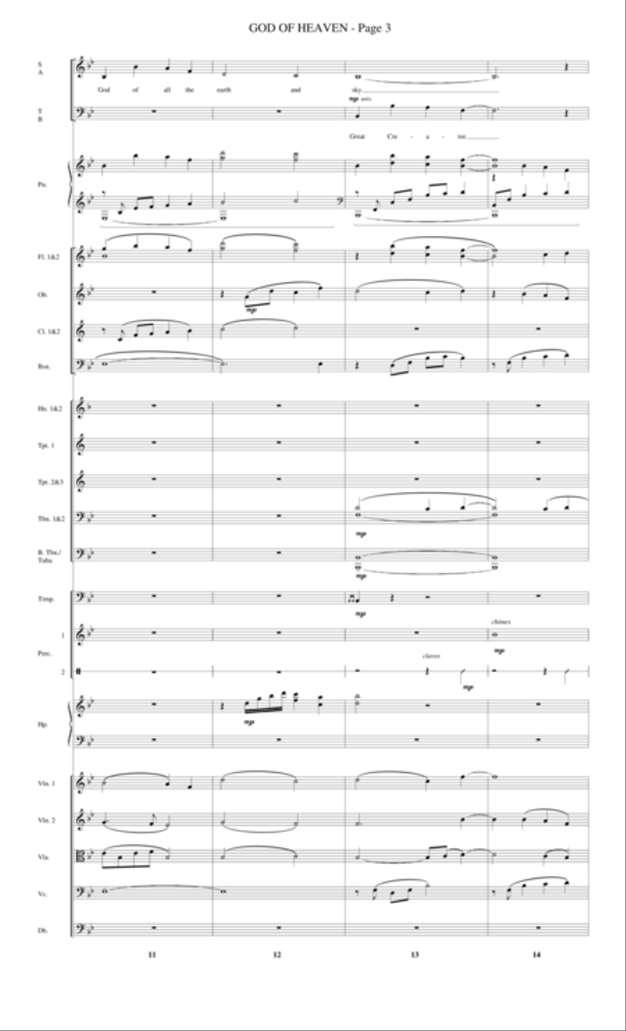 God Of Heaven - Full Score Choir scores gallery preview page 3