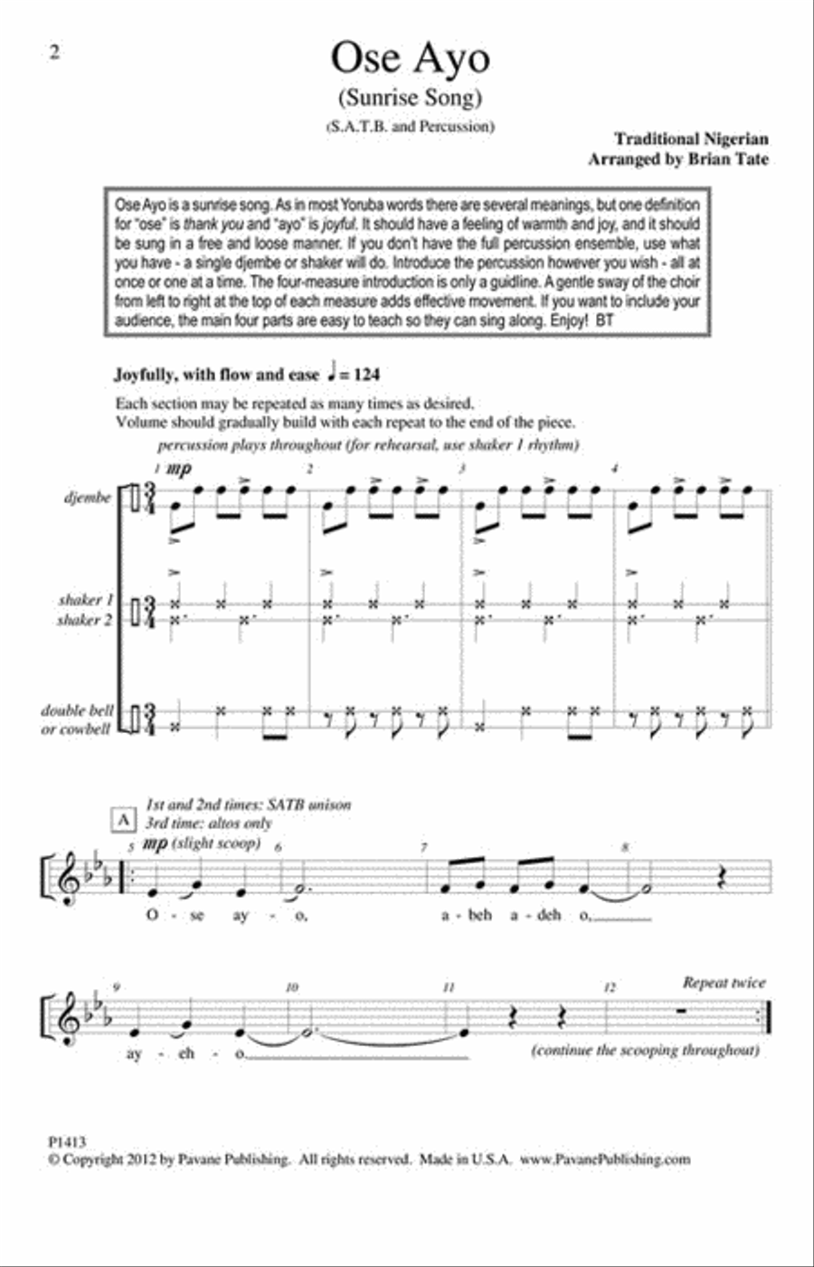Ose Ayo Ose Ayo 4-Part scores gallery preview page 2
