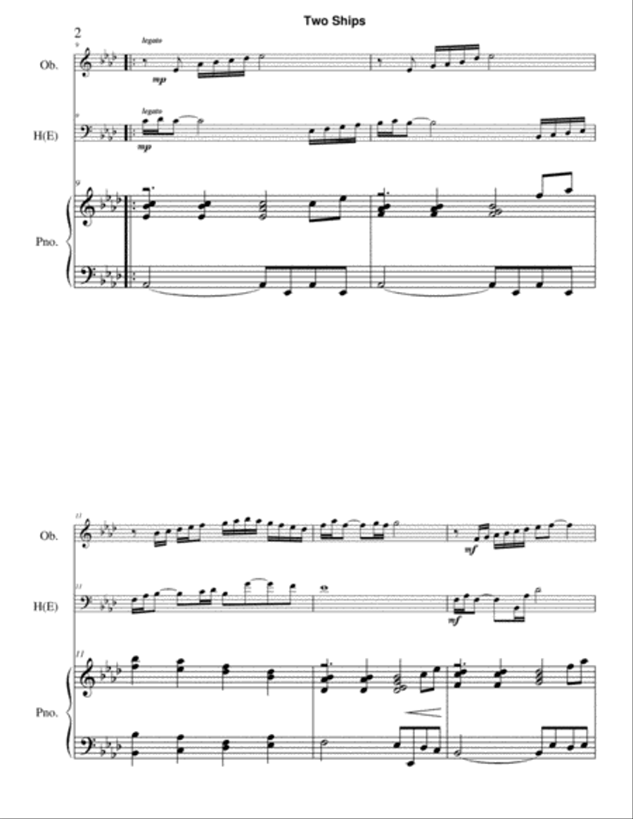 Two Ships Woodwind Duet scores gallery preview page 2