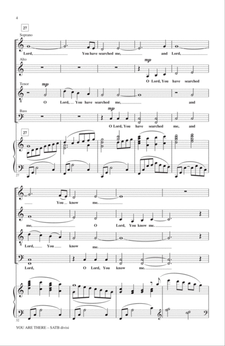 You Are There You Are There 4-Part scores gallery preview page 3