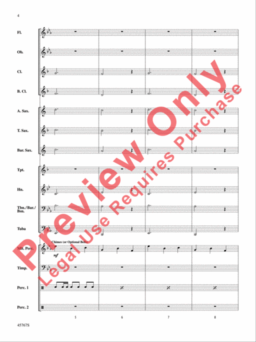 A Festival Chime A Festival Chime Concert Band scores gallery preview page 5