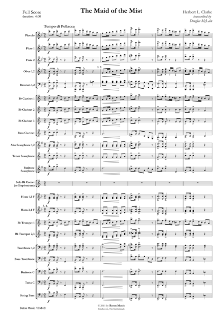 The Maid of the Mist Concert Band scores gallery preview page 2
