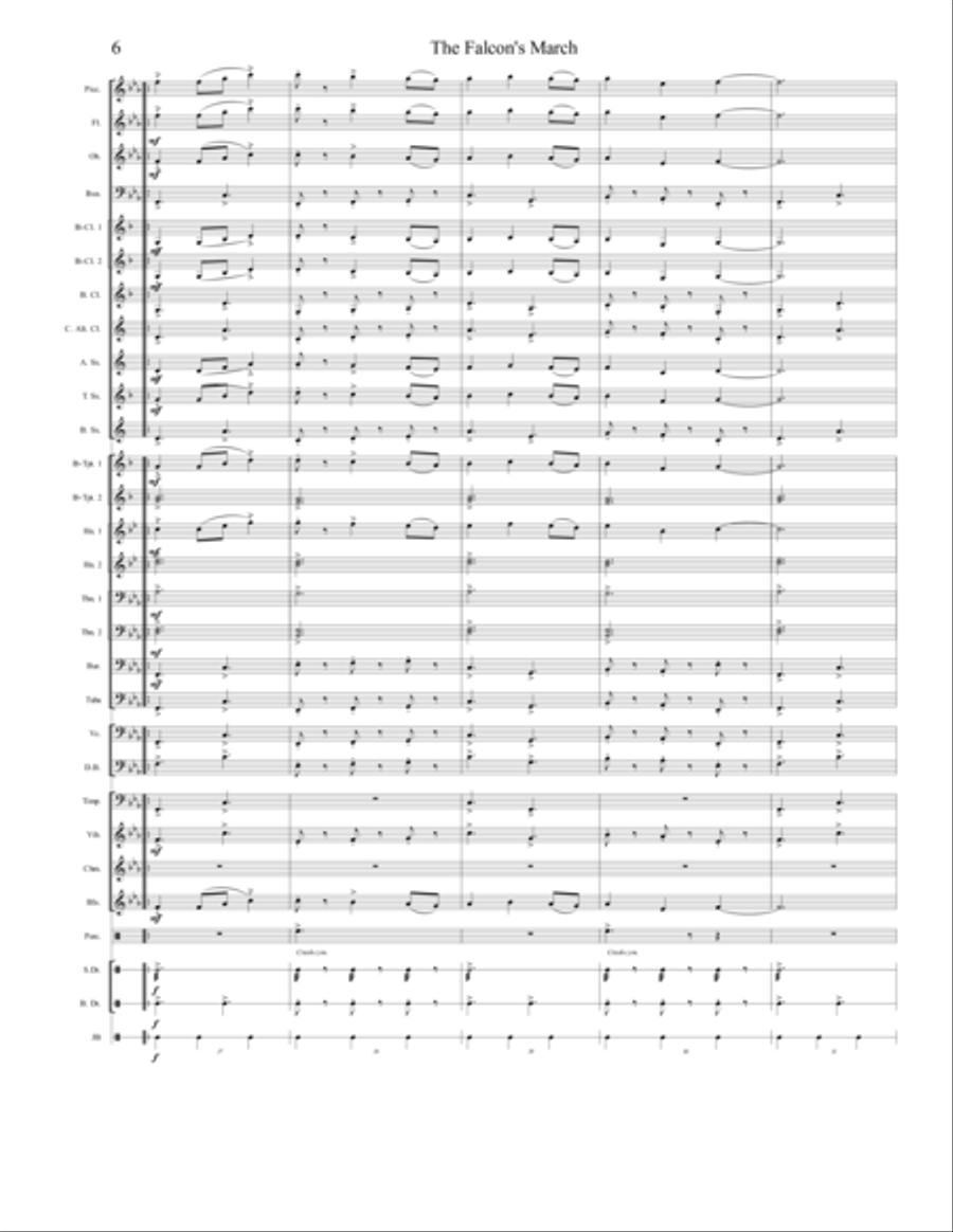 The Falcon's March The Falcon's March Large Ensemble scores gallery preview page 6