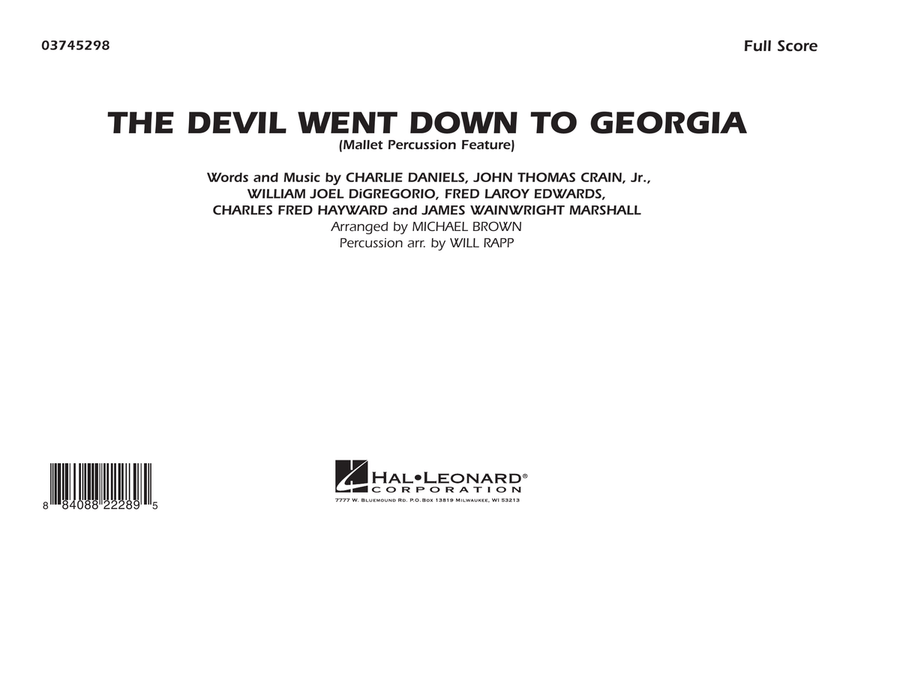 The Devil Went Down to Georgia - Full Score Marching Band scores gallery preview page 1