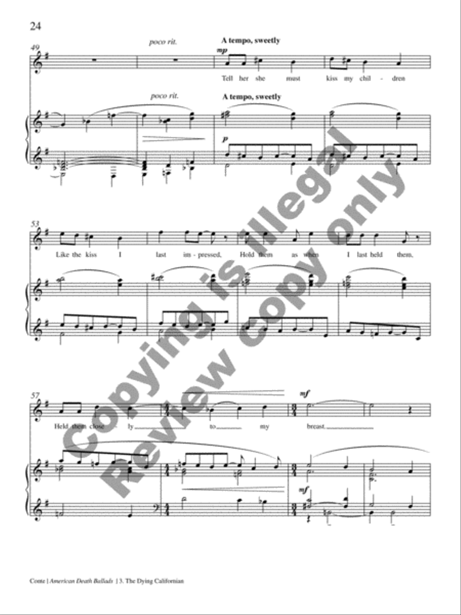 American Death Ballads (Piano/Vocal Score) High Voice scores gallery preview page 38