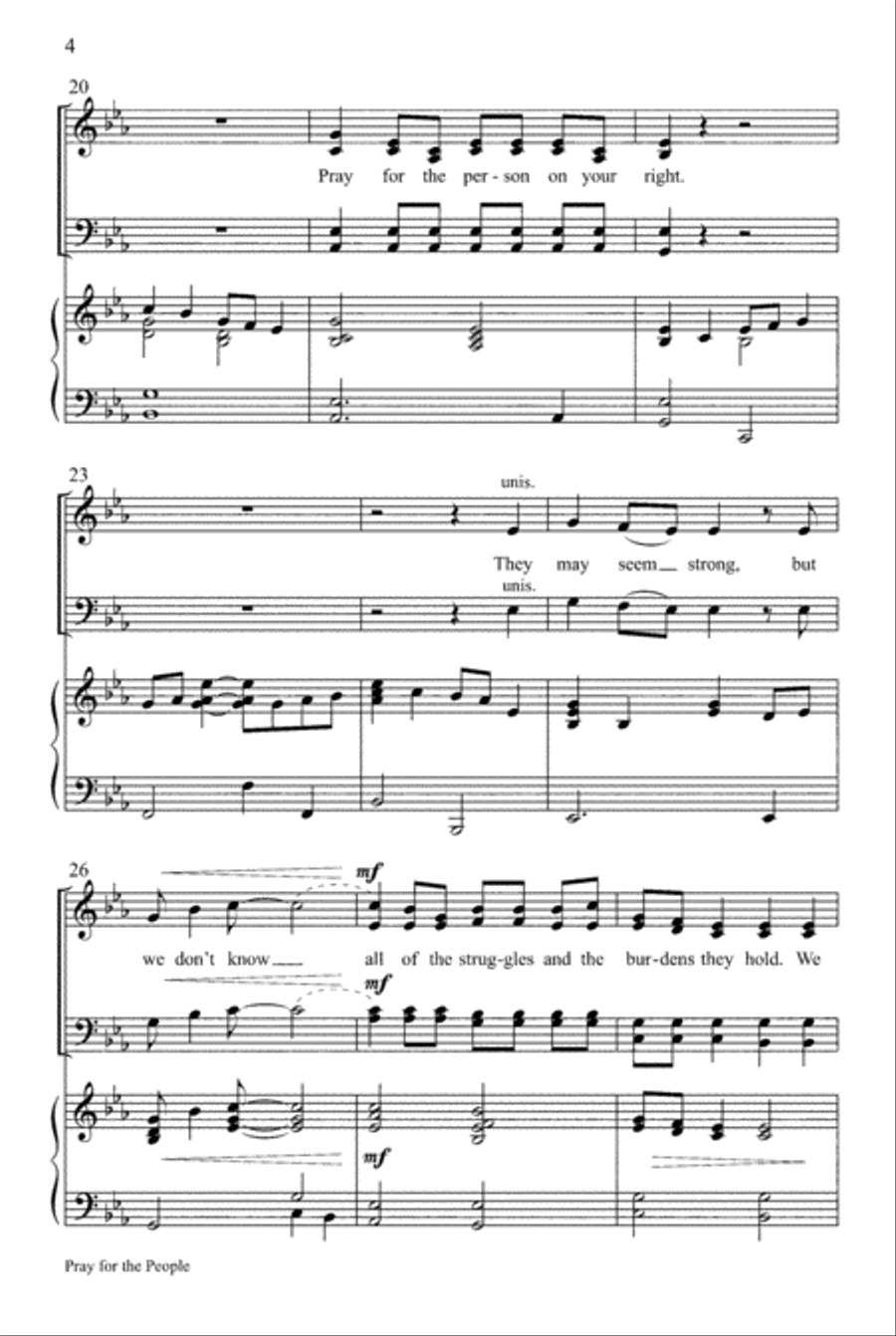 Pray for the People 4-Part scores gallery preview page 4