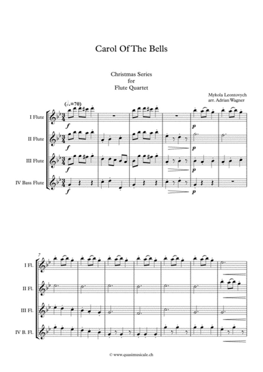 "Carol Of The Bells" Flute Quartet (B.Fl.) arr. Adrian Wagner image number null