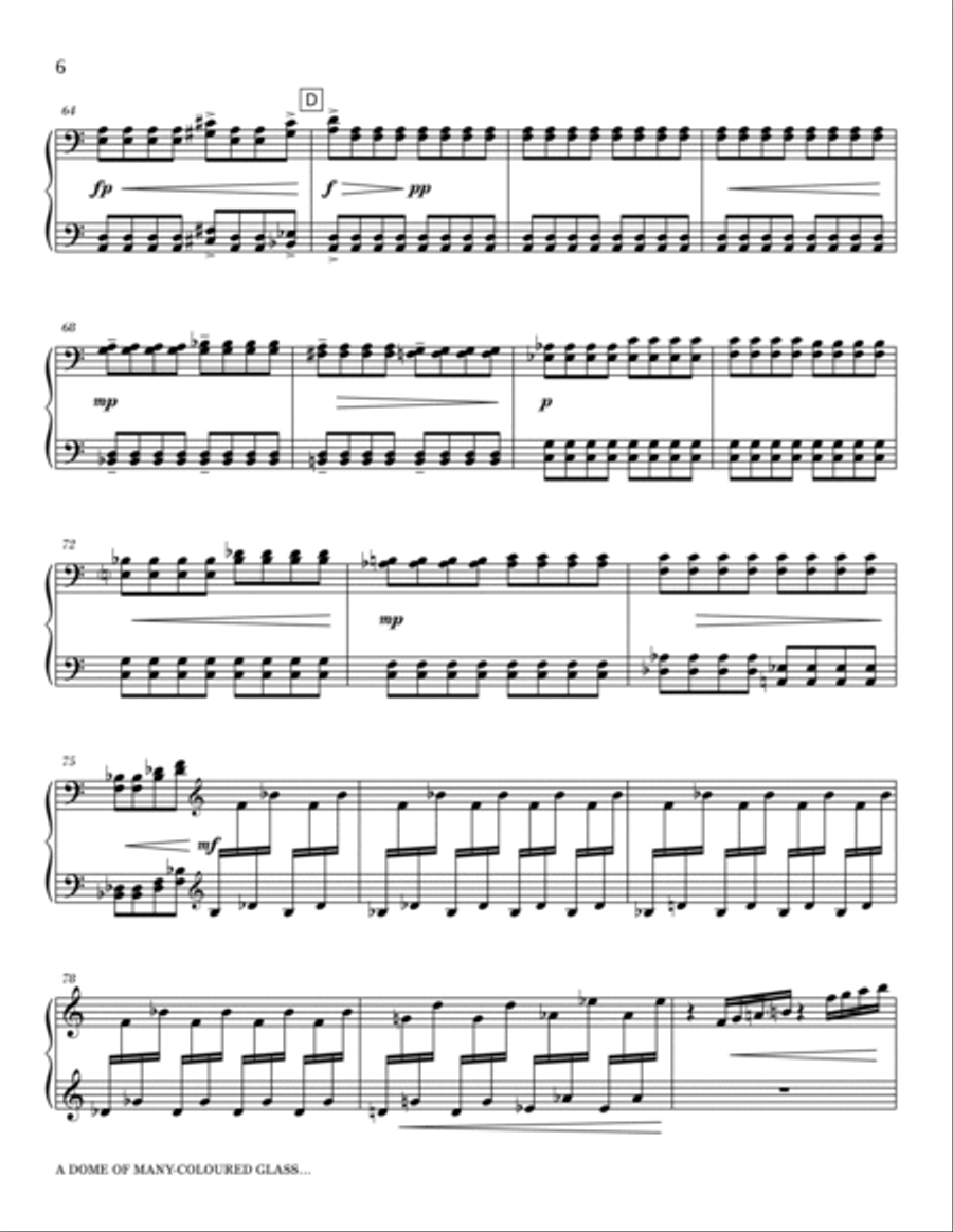 A Dome of Many-Coloured Glass... - Marimba Choir scores gallery preview page 6