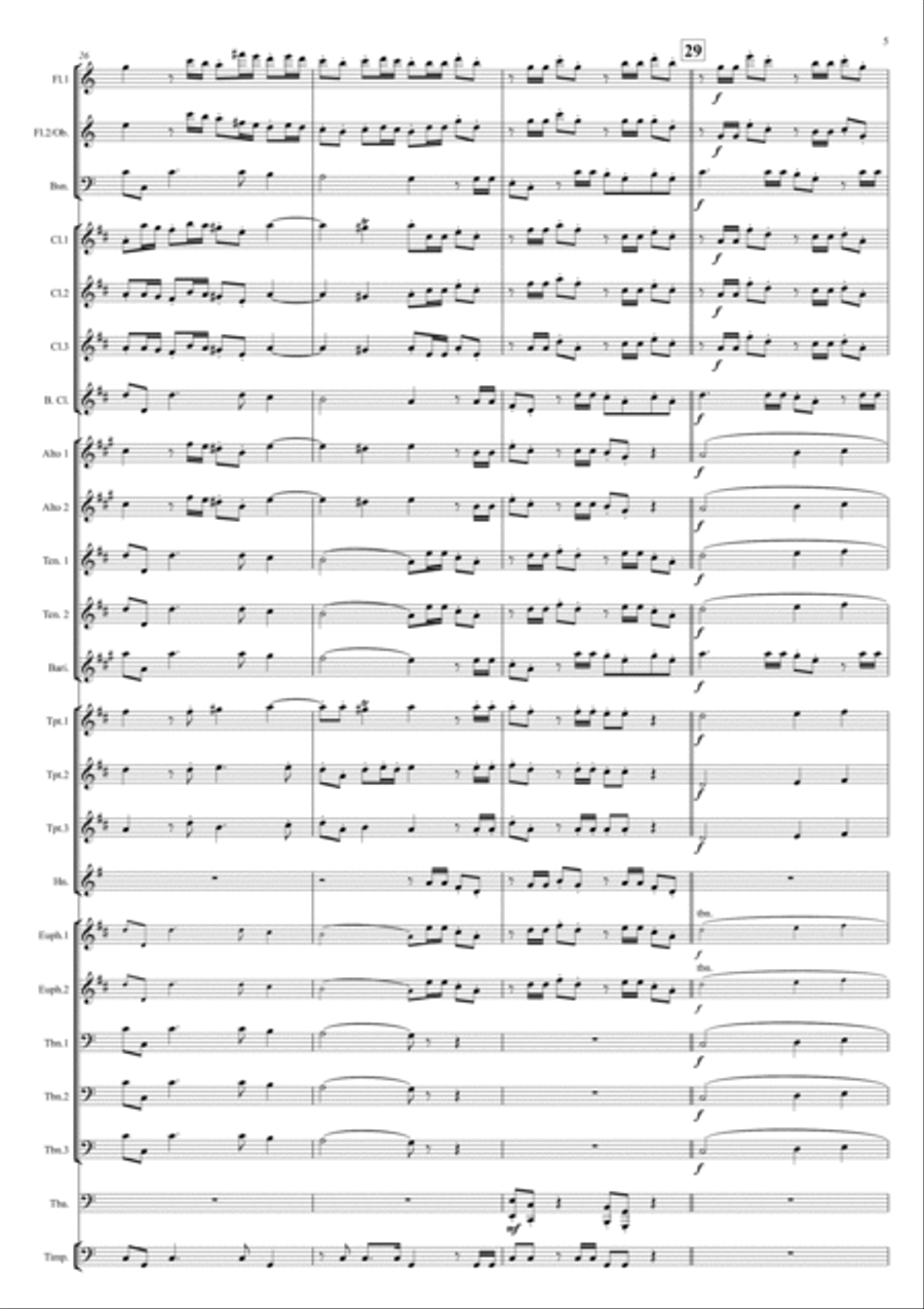Messiah - Hallelujah - HWV 56 - Concert Band - C - Score Only Concert Band scores gallery preview page 5