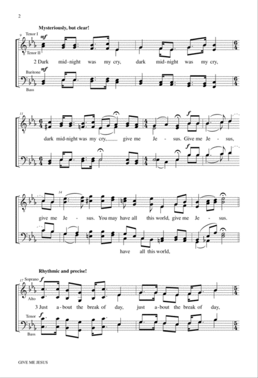 Give Me Jesus Divisi scores gallery preview page 3
