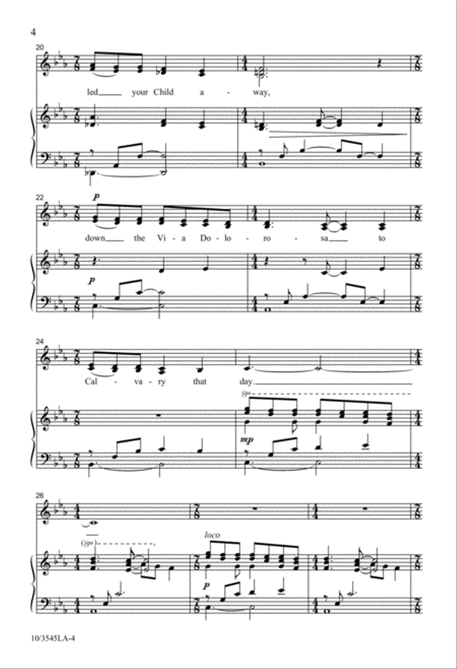 Weep, Mother Mary 4-Part scores gallery preview page 4