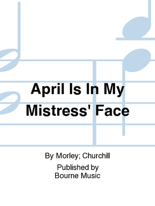 Book cover for April Is In My Mistress' Face