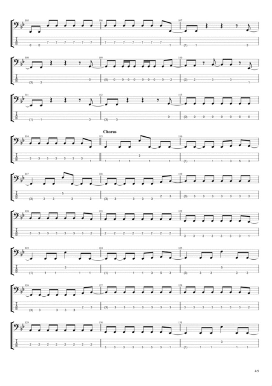 Deliver Us From Evil Bass Guitar scores gallery preview page 4