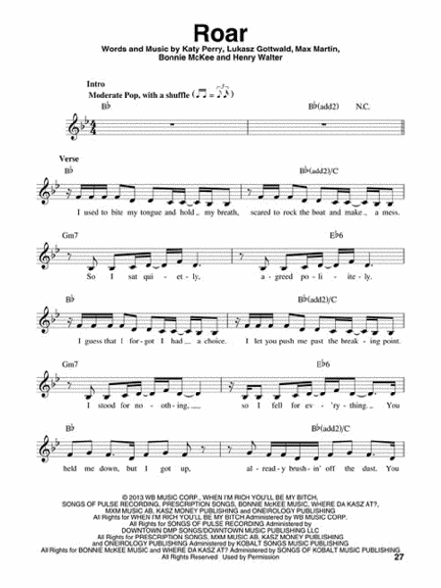 Katy Perry Voice scores gallery preview page 4