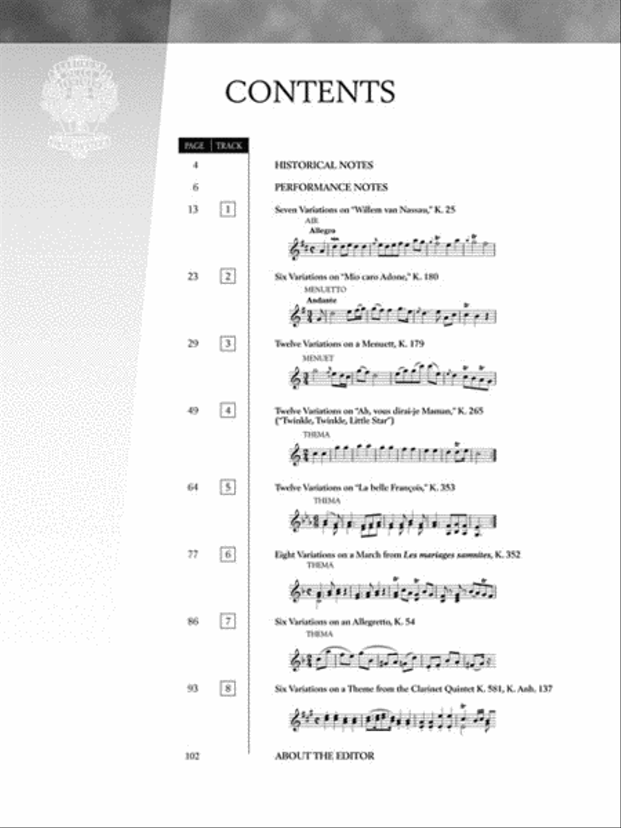 Mozart – Selected Variations Piano Solo scores gallery preview page 4