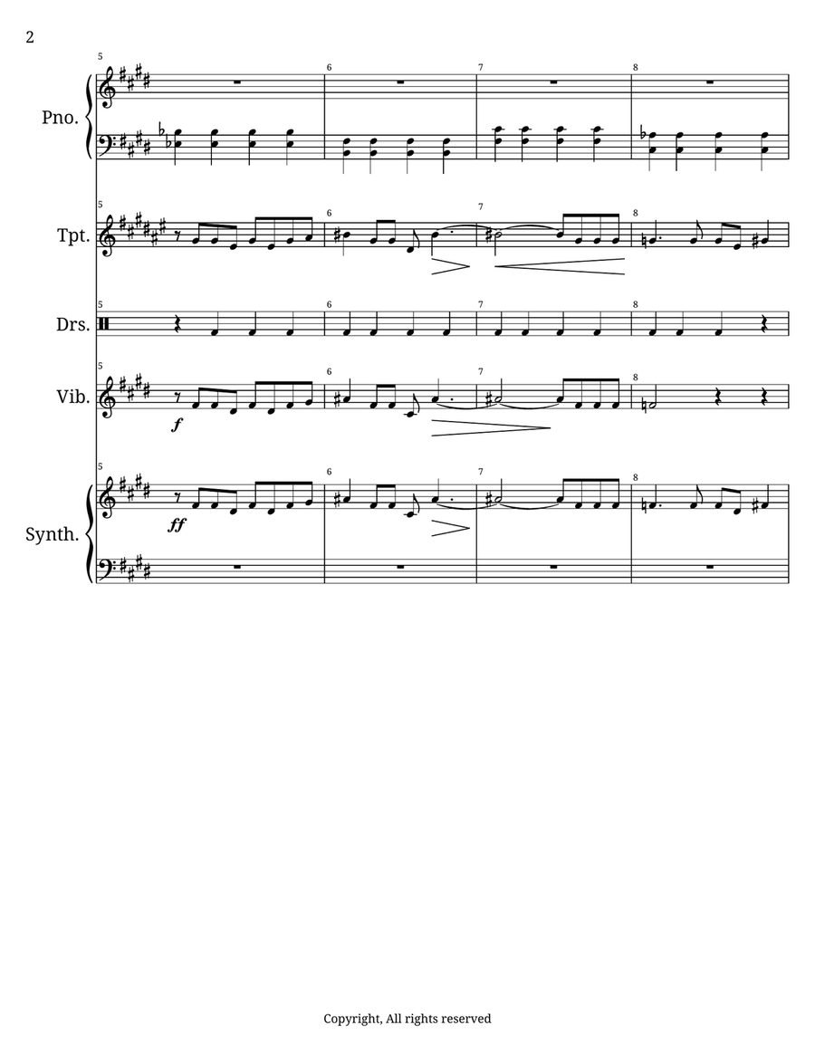 Faded Piano, Vocal scores gallery preview page 2