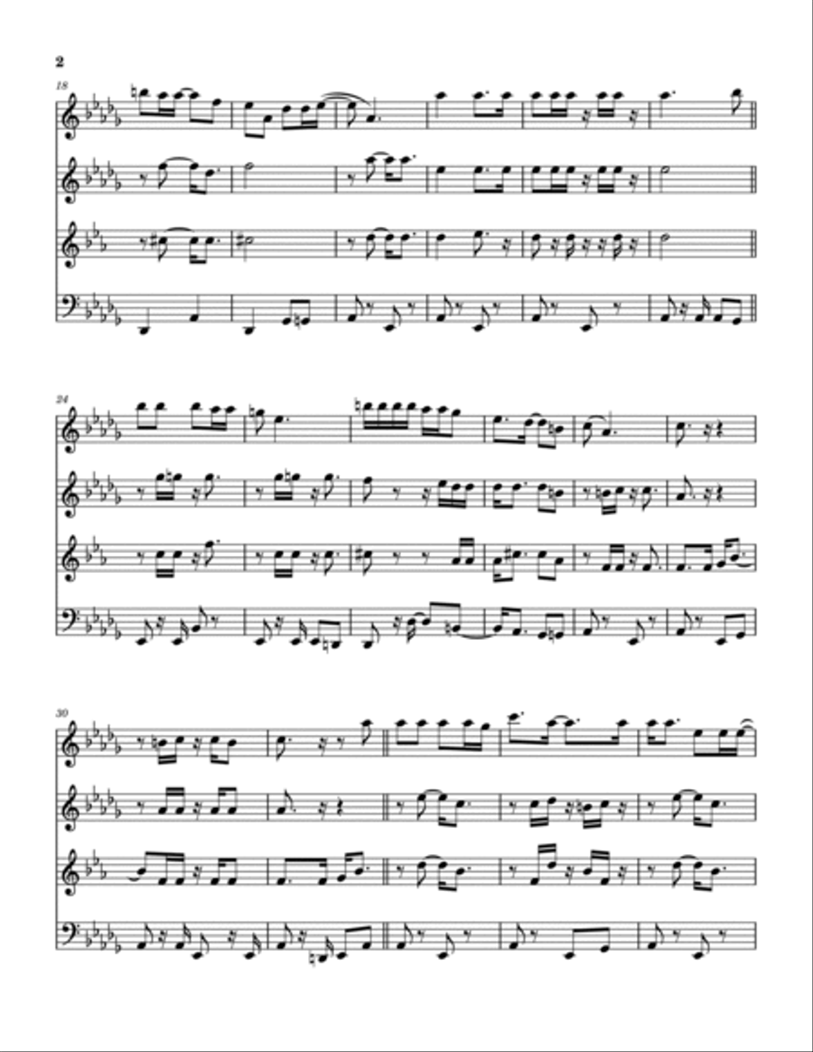 Workin' Man Blues Workin' Man Blues Woodwind Quartet scores gallery preview page 3