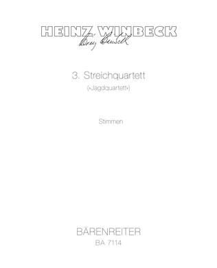 Streichquartett no. 3 "Jagdquartett" (1983/1984)