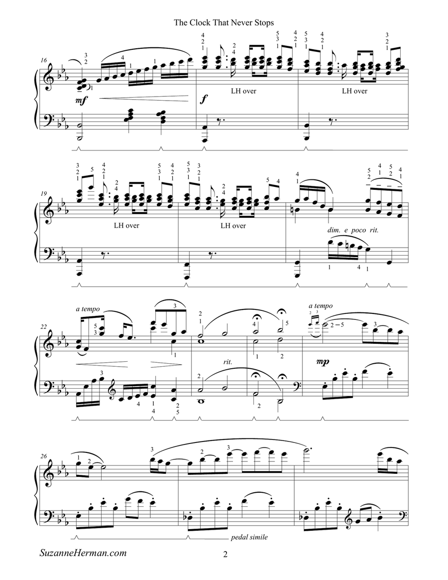 The Clock That Never Stops Piano Solo scores gallery preview page 2