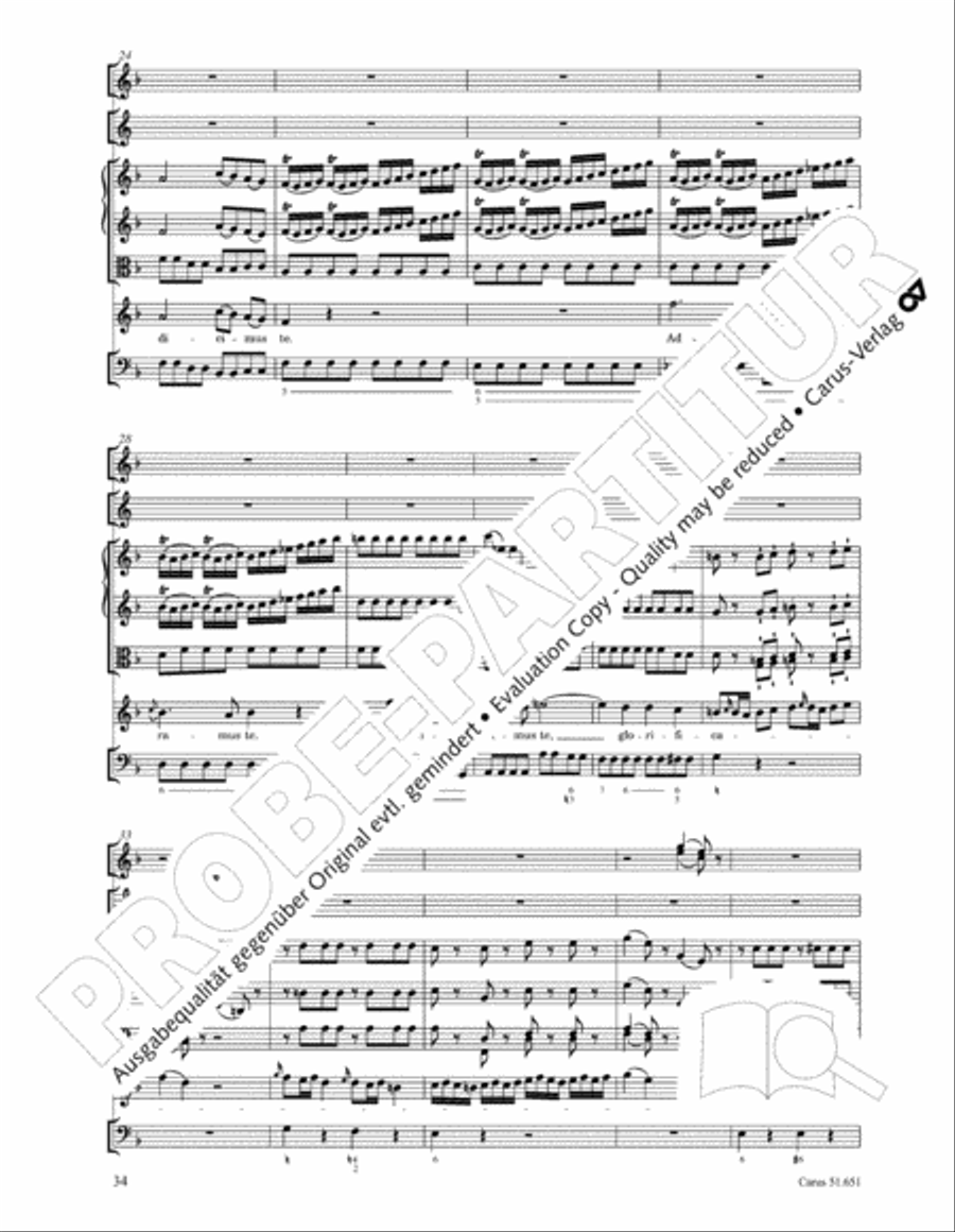 C Minor Mass, K. 427 (Missa in c KV 427) 4-Part scores gallery preview page 50