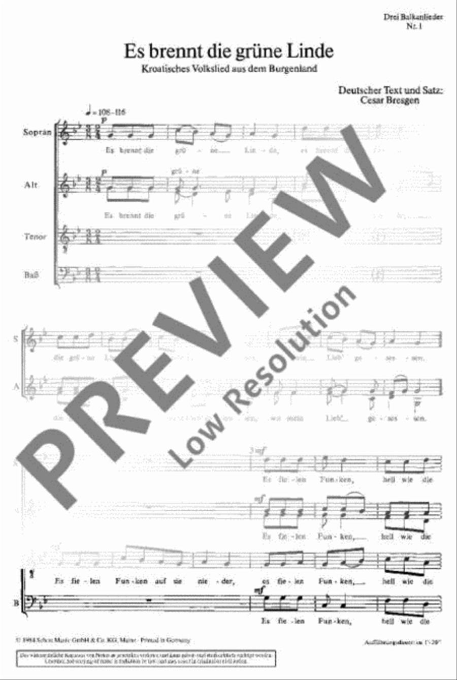 3 Balkanlieder Mixed Choir scores gallery preview page 3