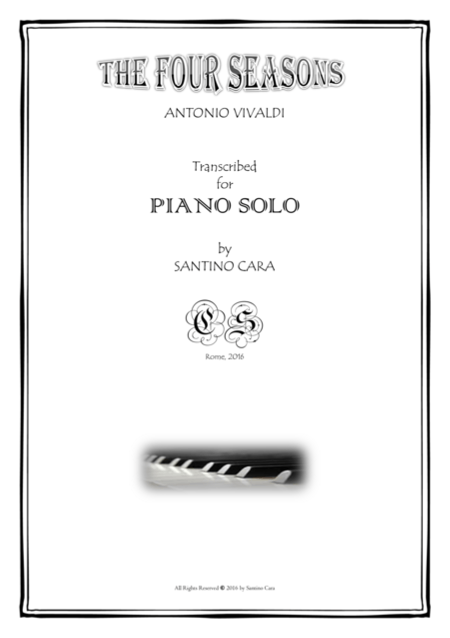 Vivaldi - The Four Seasons for Piano - Complete Piano Solo scores gallery preview page 1
